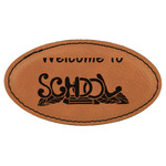 Welcome to School Leatherette Oval Name Badge with Magnet (Personalized)