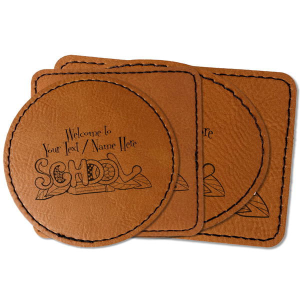 Custom Welcome to School Faux Leather Iron On Patch (Personalized)