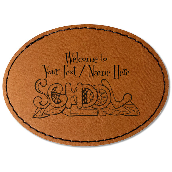 Welcome to School Leatherette Patches - Oval