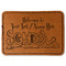 Welcome to School Faux Leather Iron On Patch - Rectangle (Personalized)