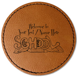 Welcome to School Faux Leather Iron On Patch - Round (Personalized)