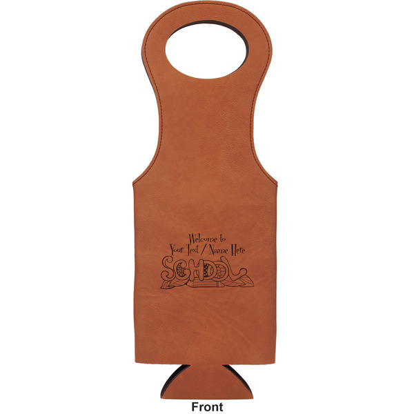 Welcome to School Leatherette Wine Tote Single Sided - Front and Back