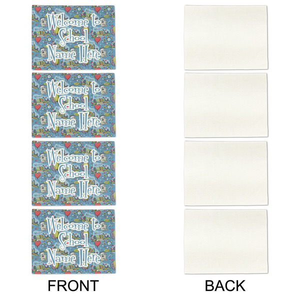 Welcome to School Linen Placemat - APPROVAL Set of 4 (single sided)