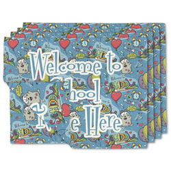 Welcome to School Double-Sided Linen Placemat - Set of 4 w/ Name or Text