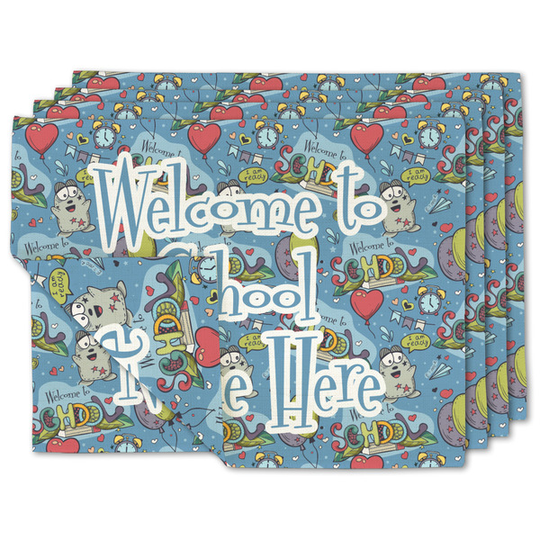Custom Welcome to School Linen Placemat w/ Name or Text