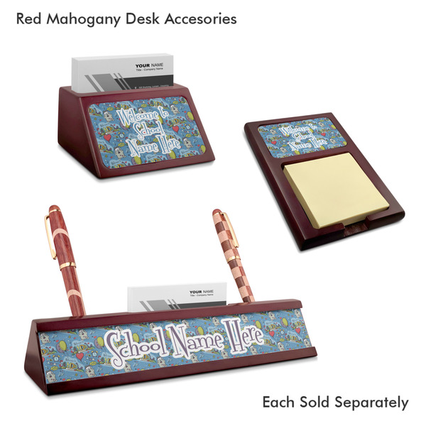 Welcome to School Mahogany Desk Accessories