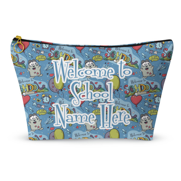 Custom Welcome to School Makeup Bag - Large - 12.5"x7" (Personalized)