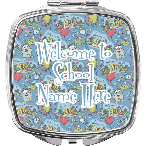 Custom Welcome to School Compact Makeup Mirror (Personalized)