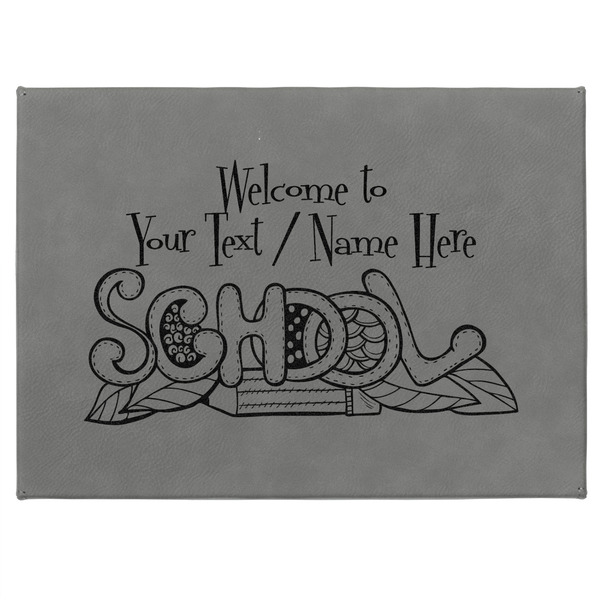 Welcome to School Medium Gift Box with Engraved Leather Lid - Approval