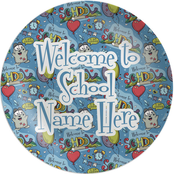 Custom Welcome to School Melamine Plate - 10" (Personalized)