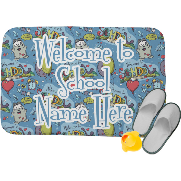 Custom Welcome to School Memory Foam Bath Mat (Personalized)
