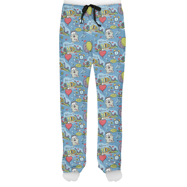 Welcome to School Men's Pjs Front - on model