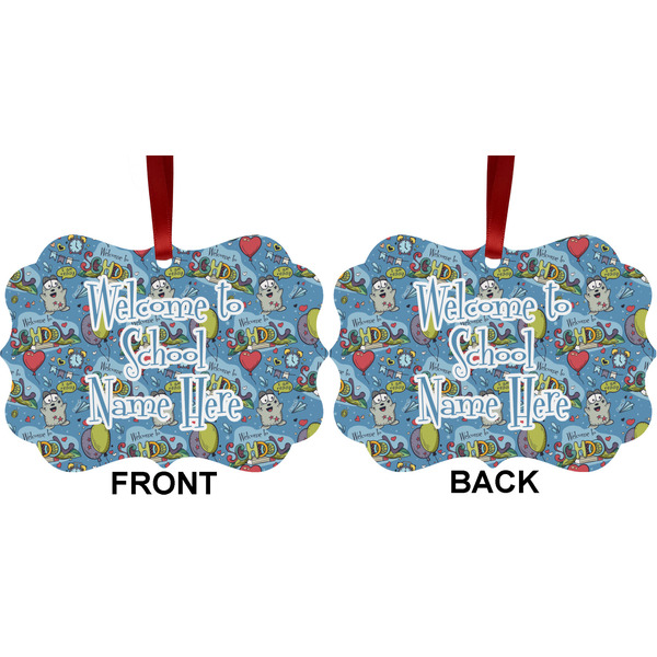 Welcome to School Metal Benilux Ornament - Front and Back (APPROVAL)