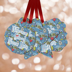 Welcome to School Metal Ornaments - Double Sided w/ Name or Text