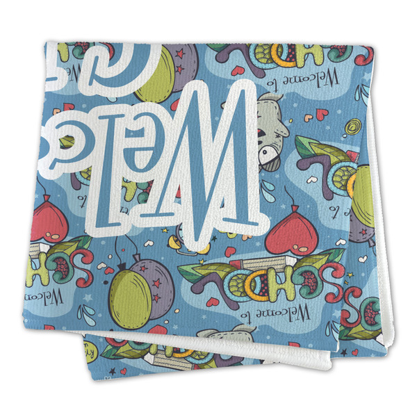 Welcome to School Microfiber Dish Rag - FOLDED (square)