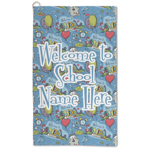 Custom Welcome to School Microfiber Golf Towel - Large (Personalized)