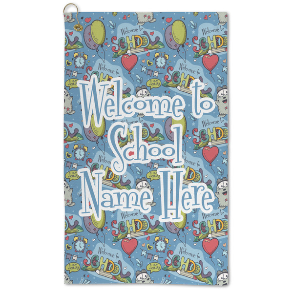Custom Welcome to School Microfiber Golf Towel - Large (Personalized)
