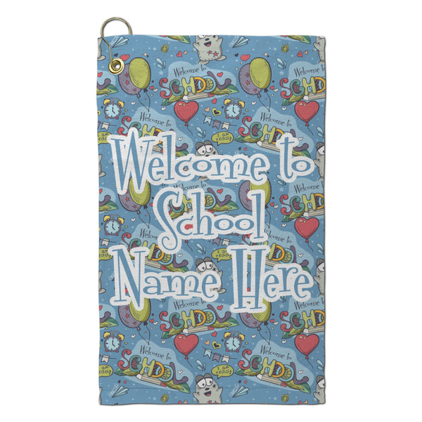 Custom Welcome to School Microfiber Golf Towel - Small (Personalized)
