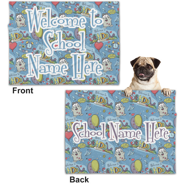 Welcome to School Microfleece Dog Blanket - Regular - Front & Back