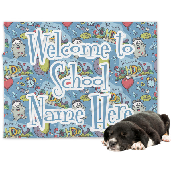 Custom Welcome to School Dog Blanket (Personalized)