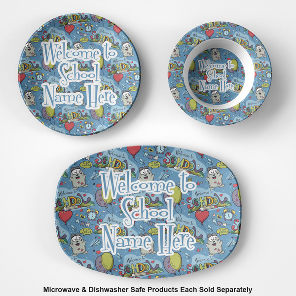 Welcome to School Microwave & Dishwasher Safe CP Plastic Dishware - Group