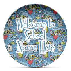 Welcome to School Microwave Safe Plastic Plate - Composite Polymer (Personalized)