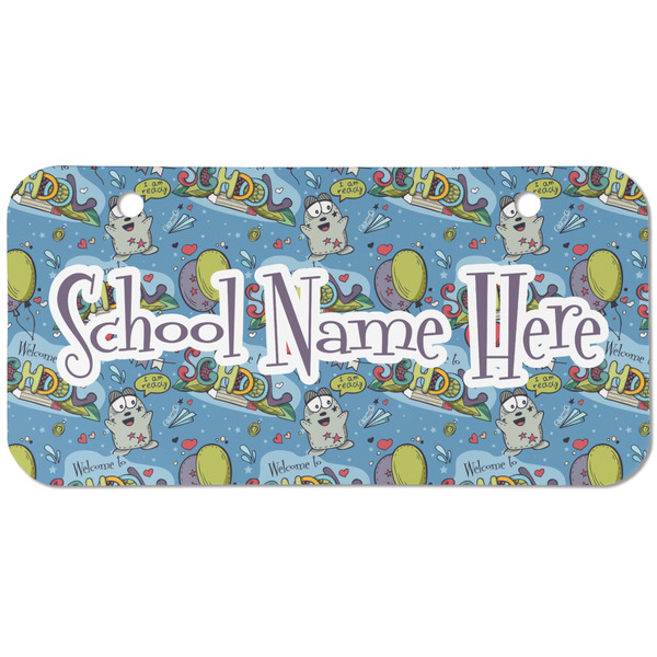 Custom Welcome to School Mini/Bicycle License Plate (2 Holes) (Personalized)