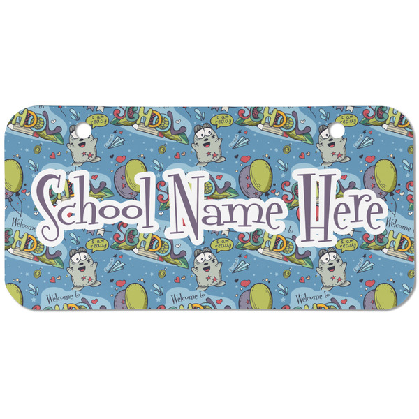 Welcome to School Mini Bicycle License Plate - Two Holes