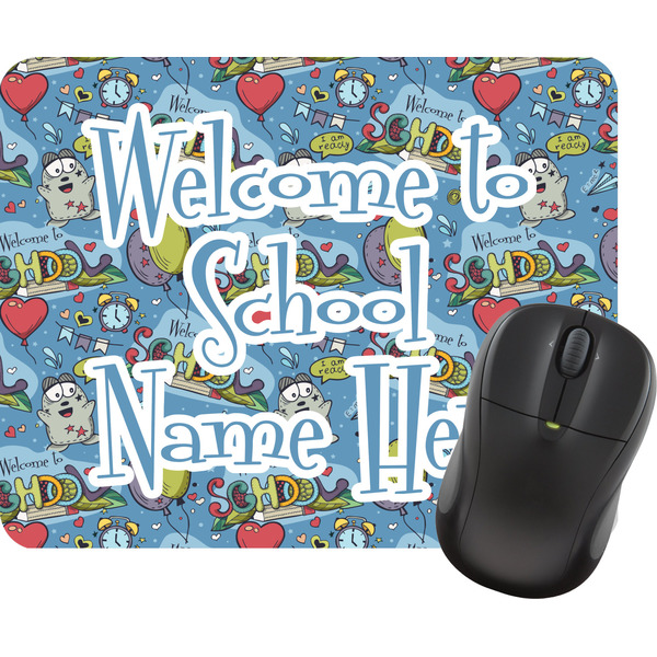 Custom Welcome to School Rectangular Mouse Pad (Personalized)