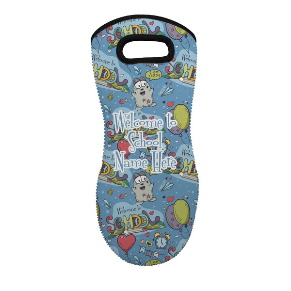 Custom Welcome to School Neoprene Oven Mitt w/ Name or Text