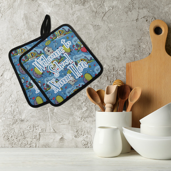 Welcome to School Neoprene Pot Holder - Set of 2  LIFESTYLE