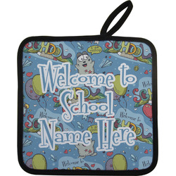 Welcome to School Pot Holder w/ Name or Text