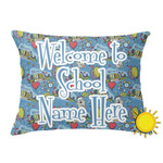 Welcome to School Outdoor Throw Pillow (Rectangular) (Personalized)
