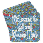 Welcome to School Paper Coasters w/ Name or Text