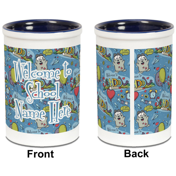 Welcome to School Pencil Holder - Blue - approval