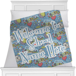 Welcome to School Minky Blanket - Twin / Full - 80"x60" - Single Sided (Personalized)