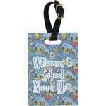 Welcome to School Plastic Luggage Tag - Rectangular w/ Name or Text