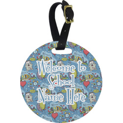 Welcome to School Plastic Luggage Tag - Round (Personalized)