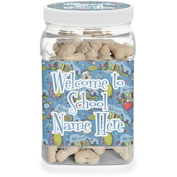 Custom Welcome to School Dog Treat Jar (Personalized)