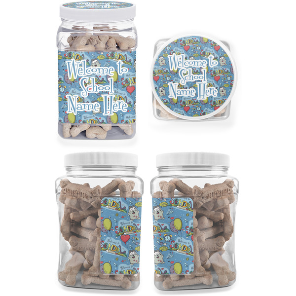 Welcome to School Pet Treat Jar - Multiple Angles