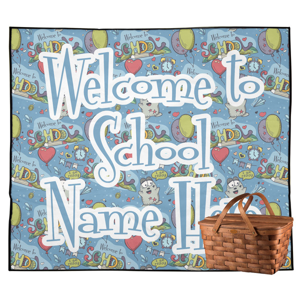 Custom Welcome to School Outdoor Picnic Blanket (Personalized)