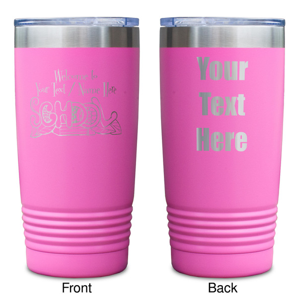 Welcome to School Pink Polar Camel Tumbler - 20oz - Double Sided - Approval