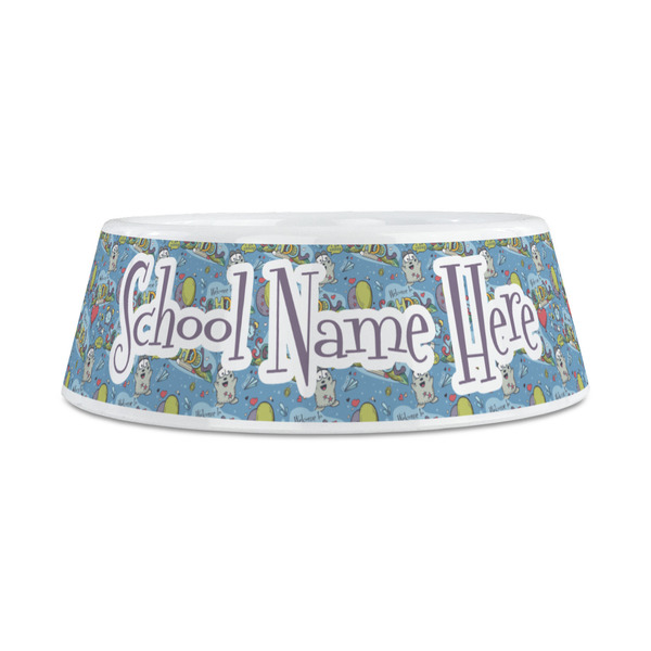 Welcome to School Plastic Dog Bowls - Medium - FRONT