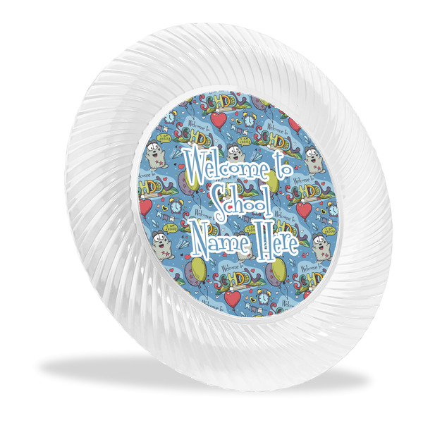 Custom Welcome to School Plastic Party Dinner Plates - 10" (Personalized)