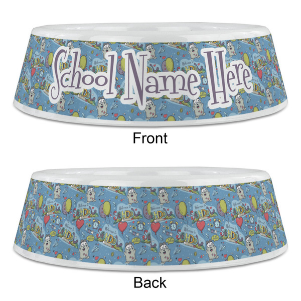 Welcome to School Plastic Pet Bowls - Large - APPROVAL