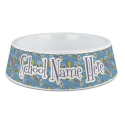 Welcome to School Plastic Dog Bowl - Large (Personalized)