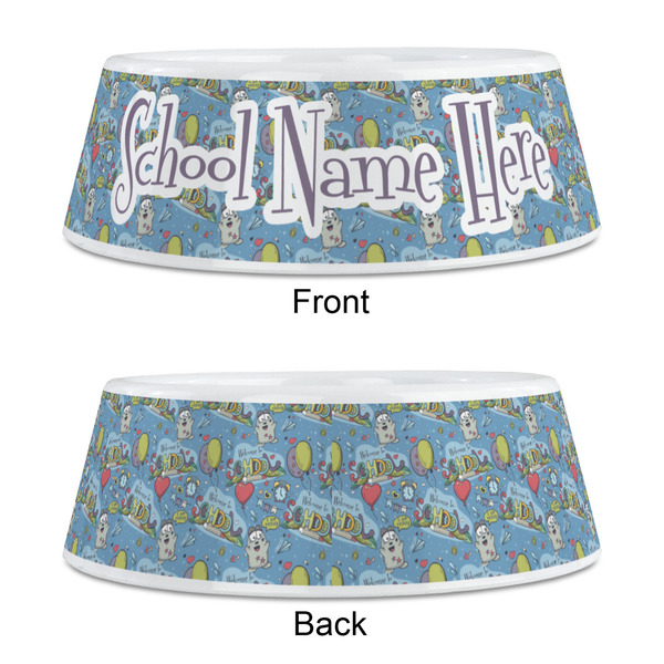 Welcome to School Plastic Pet Bowls - Medium - APPROVAL