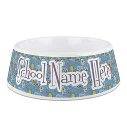 Welcome to School Plastic Dog Bowl - Medium (Personalized)