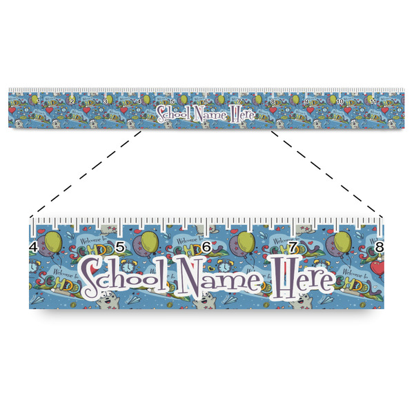 Custom Welcome to School Plastic Ruler - 12" (Personalized)