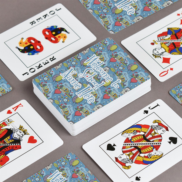 Welcome to School Playing Cards - Front & Back View